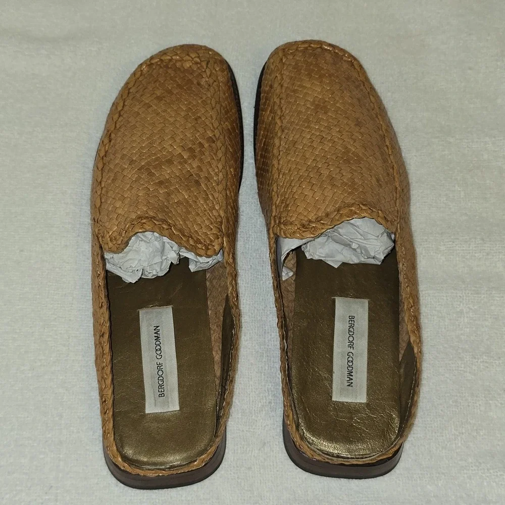 PONS QUINTANA for BERGDORF GOODMAN Womens‎ Leather Mule Slides Sandals 38 / US 8